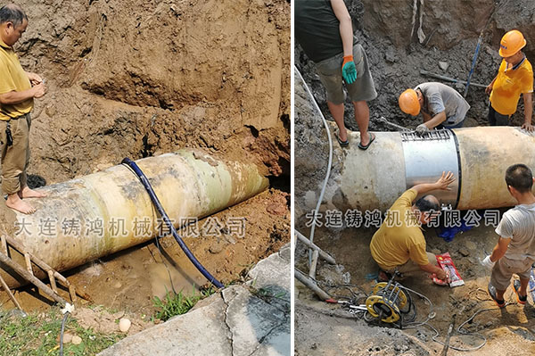 海南DN800玻璃鋼管修復(fù)案例